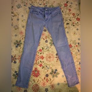 Pale blue skinny jeans